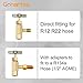 gohantee R1234yf Can Tap Adapter Fitting Kits, 1/4 SAE to 1/2 Acme LH Can Bottle Tap Opener with 1/4'' SAE Female Adapters and Seal Caps, Brass Dispenser for R134a R12 R22 Charging Hose