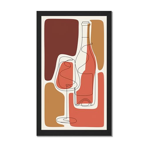 Image of NoWorries Wall art framed painting food posters for cafe decor (Synthetic wood frame) inch300 GSM premium art HD prints inch Wall painting for Home & Kitchen Decor (Pattern illustration)( Set of 1, Framed Painting) (BLACK, ART-2, 10X19INCHES)