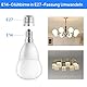 Powice 8er Pack E14 auf E27 Adapter, Adapter E14 auf E27 LED Lampen Steckdose Adapter, Vernickeltes Eisen, Adapter E27 auf E14 für Glühlampe, LED Lampe