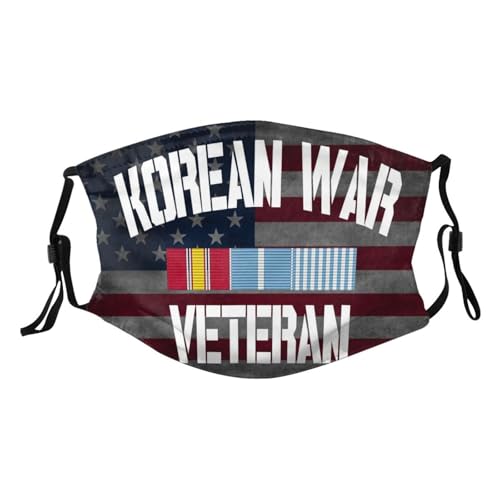 Korean War Veteran Pride Korea Service Ribbon Adult Dust Mask Adjustable Dust Face with 2 Filter31