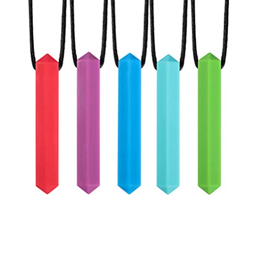 EXCEART 8 Pcs Colar de Mascar Colar de Pedras Preciosas de Silicone Pingente de Mordedor de Dentição