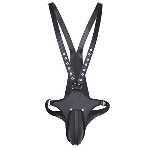 YILUQIFLY Men harness belt Sexy Jockstrap Fitness Leotard Underwear Thong Jumpsuit Wrestling Singlet Bodysuit Black Adjustable