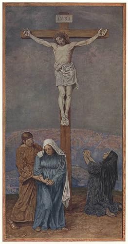Crucifixion de Hans Thoma Vintage Toile : impression d'art prestigieuse pour décoration murale
