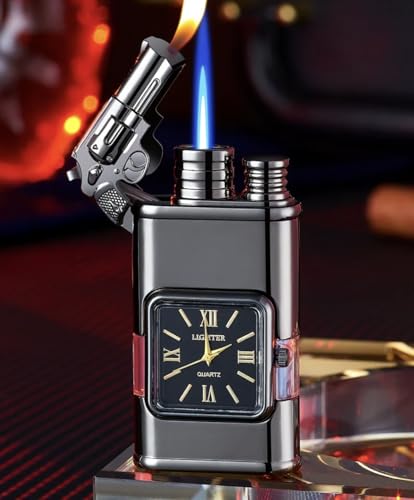 Encendedor Vintage Dual Flama con Reloj miniatura 2