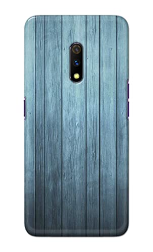 Image of Printed Hard Back Cover Case for Realme X | Oppo K3 Back Cover (Wooden Blue) -702