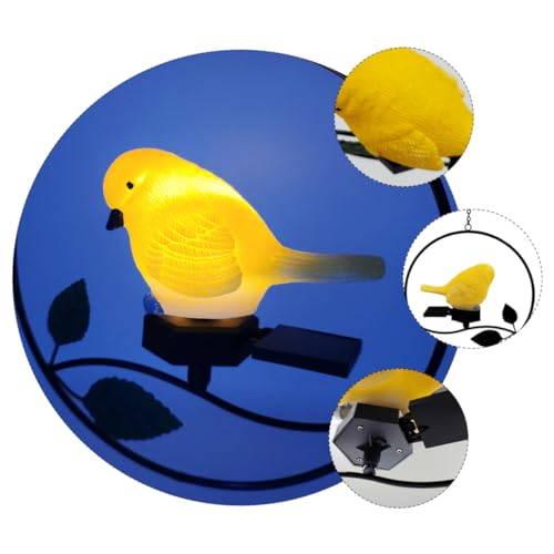 BESPORTBLE Solar-Vogel-Licht solarleuchten für außen Outdoor-Dekor Solarleuchten für den Außenbereich Solarleuchten im Freien Sonnenlicht Solarleuchten zum Aufhängen im Freien Schmiedeeisen
