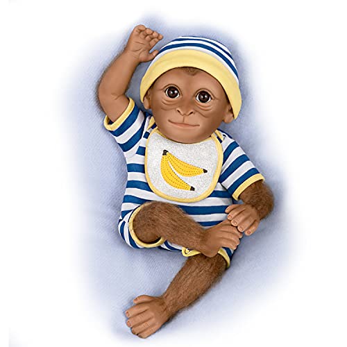 The Ashton - Drake Galleries So Truly Real Kirby Monkey Baby Doll with Hand-Applied Mohair