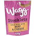 Wagg Steaklets Beef & Cheese Dog Treats 125g, pack of 7