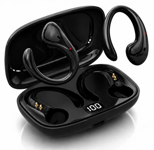 Image of OWS 15 TWS Earbuds, Gaming Earbuds with Open Wearable Stereo, 50 Hours Playtime, Bluetooth 5.4 + ENC Clarity, 13mm HD BASS Drivers, IPX6 Sweat-Proof,Built-in Mic