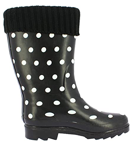 Beck Damen Dots Gummistiefel, Schwarz, 39 EU