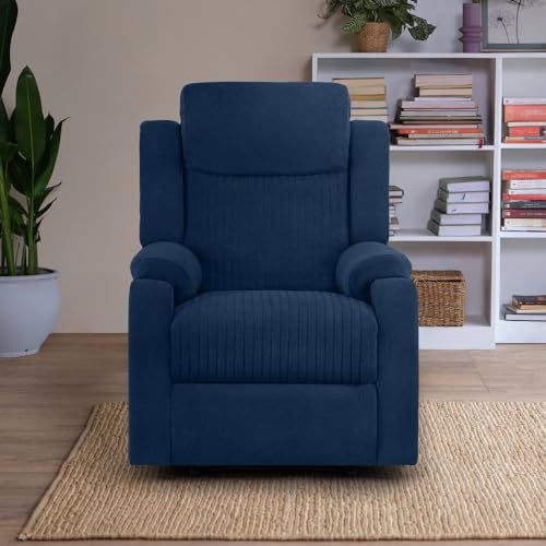 Image of Sleepyhead RX6 Designed by Duroflex - Single Seater Fabric Recliner (Berry Blue) |3 Modes of Comfort |High Back Rest for Extra Neck & Lumbar Support |Premium Pocket Springs for Plush Feeling