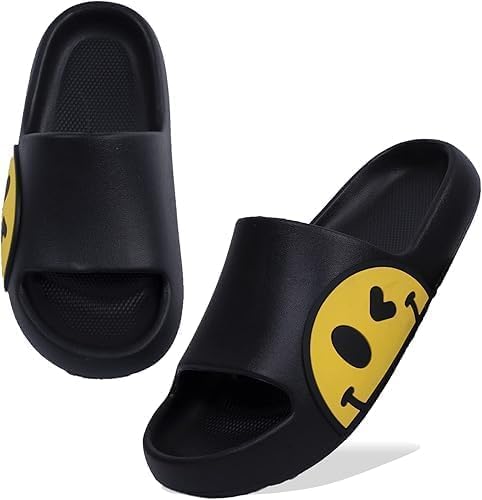 – Sandals for Women Men,EVA Anti-Slip Indoor&Outdoor Kids Slippers Smile Face Open Toe Spa Bath Pool House Casual Shower Shoes