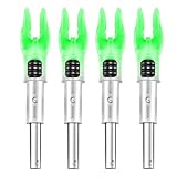 DEEPOWER 4/9 PCS G Lighted Nocks for Arrows .165 .204 .233 .244 .246 inch Inside Diameter with X,H,S,GT Bushings LED Lighted Nock and ON/Off Switch for Archrey Hunting
