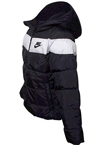 Nike Little Boy's Zip-Up Hooded Puffer Jacket Sportswear Black Sz: 4 86G4572