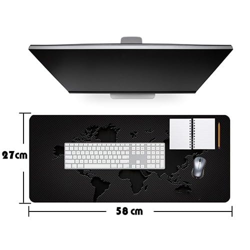 Image of CHATTERJEE Electro HUB Gaming Mouse Pad with Non-Slip Rubber Base | Large Desk Pad for Office and Gaming | Durable Stitched Edges | Smooth Surface for Precision Control (Black)