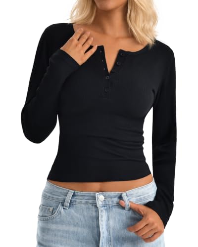 Ipletix Women's Long-Sleeve Henley Shirt - image 1