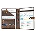 MDS Leather Portfolio Organizer, Professional Business Padfolio for Men Women, Executive Leather Folder, Resume Documents Card Holder, Interview Portfolio, Fits A4/Letter Size Legal Pad – Rustic Brown