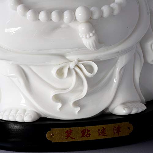 Statue de Bouddha méditant en céramique pour harmonie maison - 5