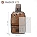 SUIKIHUM Vintage PU Leather Sling Backpack for Men, Crossbody Bag, Adjustable Shoulder Strap (Light Brown)