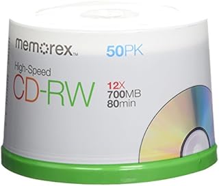 Memorex CD Rewritable Media - CD-RW - 12x - 700 MB - 50 Pack Spindle 03433