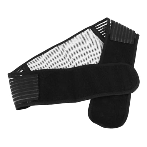 KOMBIUDA Portable Adjustable Magnetic Therapy Lumbar Support with Self Heating Function Black for Relief and During Work Activities