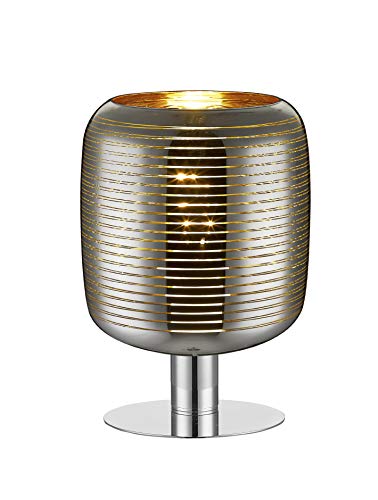 Lucide 70583/01/11 Lampe de table, Verre, E27, 60 W, Chrome, Or