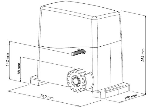 Motor reductor para puertas correderas AG FUTURE 230 V peso puerta máx. 1000 kg VDS
