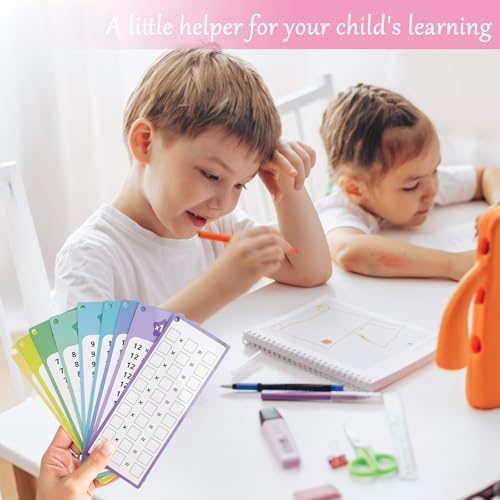 YALiya 3 Stück 1x1 Lernkarten, Rechnen Lernen Lernkarten, Einmaleins lernkarten, Puzzle Mathe-Set für 3-5-Jährige mit Doppelseitigem Spiel-Multiplikationstabellen (15 Blätter) (A)