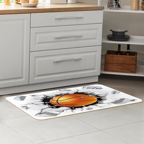 Alfombra de cocina para pasillo y cuarto de lavado VAPOKF baloncesto 2 piezas 7