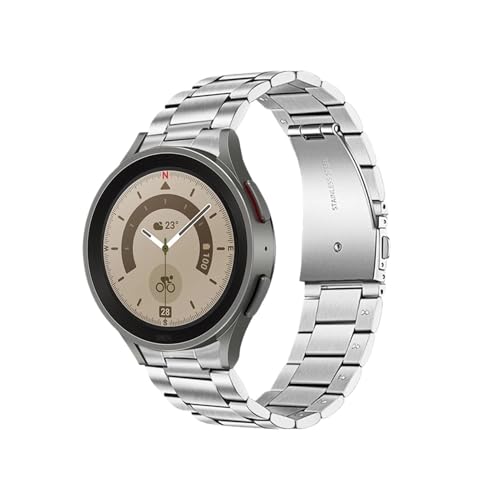 ���Ԃ̂Ȃ��X�e�����X�X�`�[���X�g���b�v�́A�ɓK������Samsung Galaxy Watch 6 /5 Pro/45mm/44mm/40mm/6/4 Classic /47mm/43mm�ɓK�����܂��B(Silver2,For galaxy Watch 4 