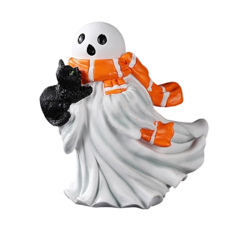 Cadeau modèles miniatures de résines d'Halloween : adorable figurine fantôme pour proche