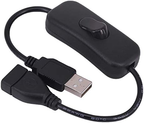 USB Cable with Switch, Yeebline 3-Pack USB Male to Female Extension Cord Inline Rocker On/Off Switch for Driving Recorder, LED Desk Lamp, USB Fan, LED Strip
