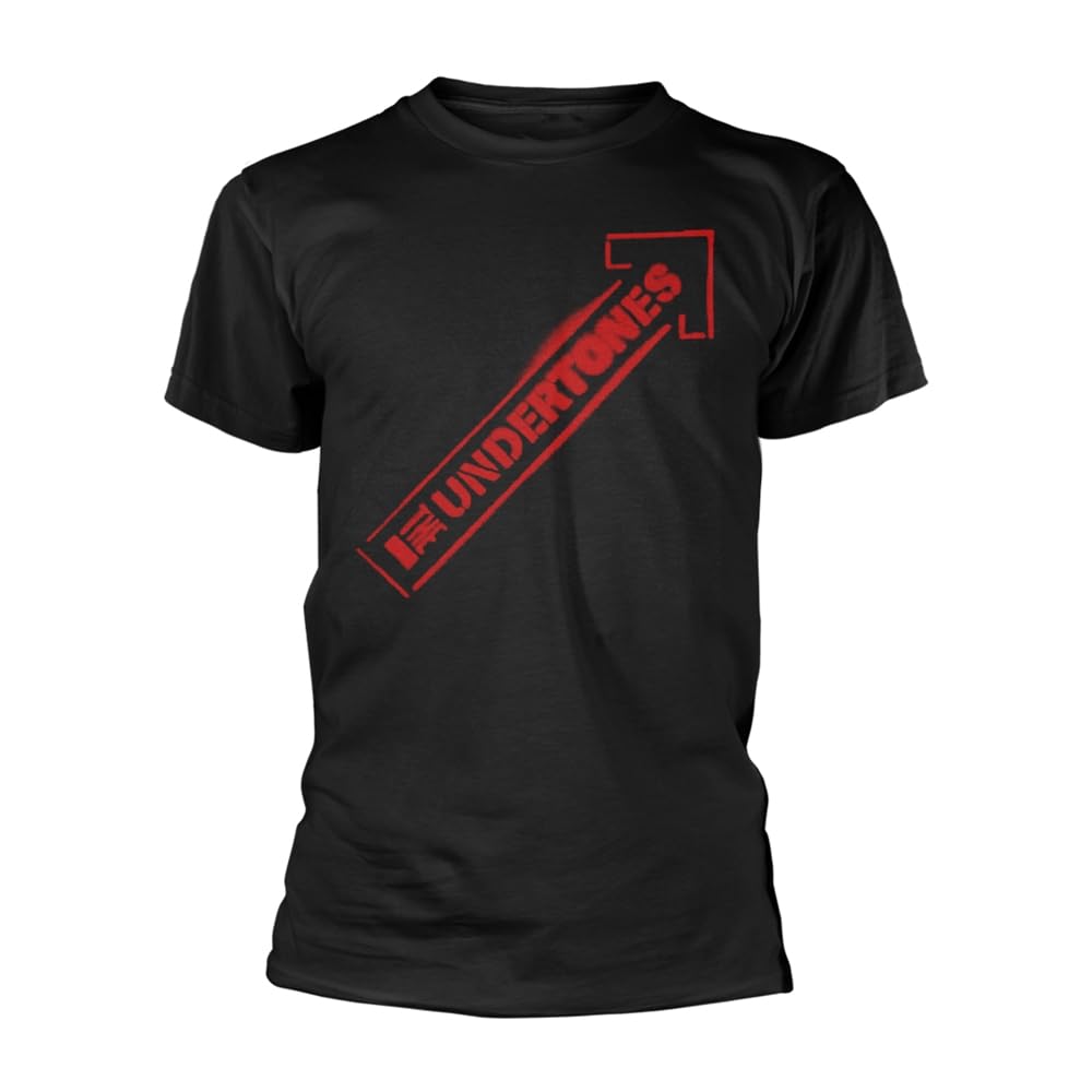 Rock Off Officially Licensed Products Men's Black The Undertones Arrow Spray (Red) Official Tee T-Shirt Unisex (X-Large)
