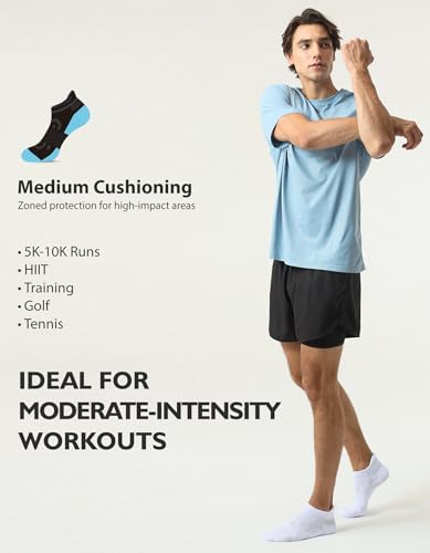CLOSEMATE Cushioned Ankle Athletic Socks