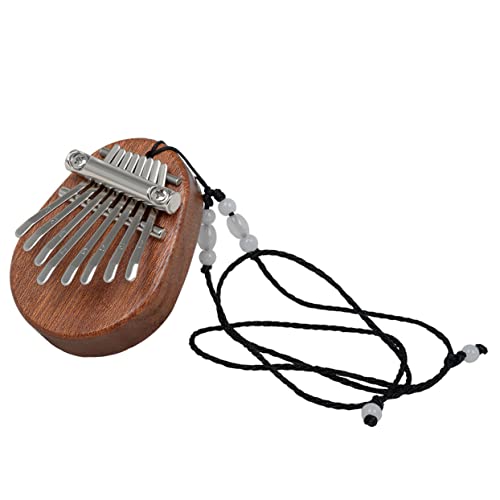 Toddmomy Finger Piano Pendant Electronic Kalimba Necklace 8 Keys Hand-held Piano Keys