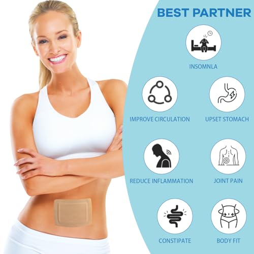 Image of 32 Pcs Castor Oil Pack Wrap, Disposable Castor Oil Patches for Belly /Leg /Back (Oils Not Included), 5.1 inch x 3.9 inch