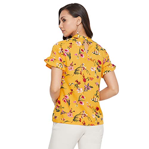 Image of STALK-Pretty in Floral Mustard Top