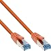 Produktbild InLine® Patchkabel, S/FTP (PiMf), Cat.6A, 500MHz, halogenfrei, Kupfer, orange, 0,25m