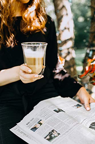 De’Longhi DLSC312 Doppelwandiges Thermoglas Latte Macchiato, Durchsichtig,330 milliliters, 2 Stück (1er Pack) - Image 5