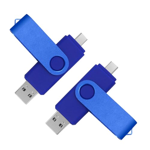 256GB Flash Drive 2 Pack Thumb Drive High Capacity Multicolour Bulk USB Flash Drives 256GB Metal Swivel USB 2.0 Jump Drive Portable Pen Drive Zip High Speed