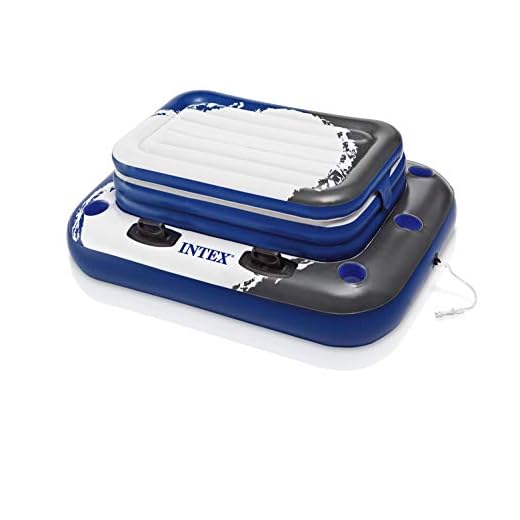 Intex Ab 14 Jahren Aufblasbarer Getränkekühler Mega Chill II 3P, Mehrfarbig, 122 X 97 cm