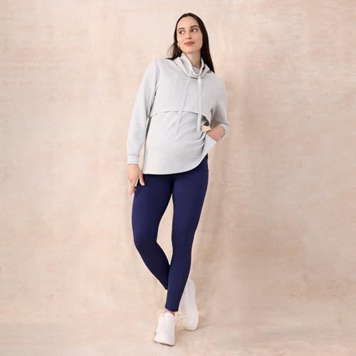Image of Motherhood Maternity Women's Over the Belly Workout Activewear Pregnancy Leggings with Pockets