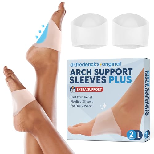 Dr. Frederick's Original Arch Support Sleeves 2.0 - Doctor Developed Flat Foot Arch Supports - 2 Pieces - Large/XL