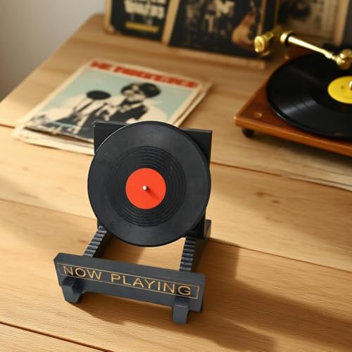 Rangement de disques en bois pour salon et bureau moderne - 4