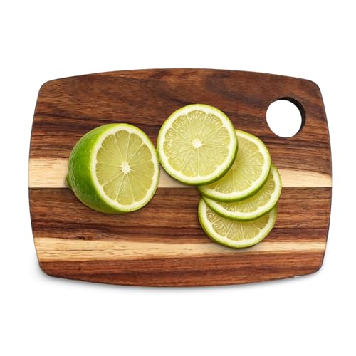 Tabla de cortar pequeña de madera Acacia rectangular miniatura 1
