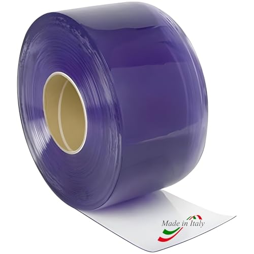 TENDEEVOLUTION Rollo de PVC Transparente Flexible por Metro Lineal, Espesor de 2 mm x Ancho de 200 mm para Cortinas Verticales Industriales y Cortina de Tiras, disponible Placa de Fijación y Soportes