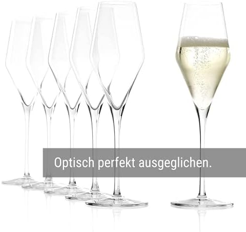 Stölzle Lausitz QUATROPHIL Kieliszek do Szampana, Przezroczysty, 6 x 290 ml