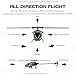 FLYCOLOR F03 RC Helicopter 4Channel 2.4Ghz Remote Control with 6-Axis Gyro and Altitude Hold and One Key Take Off for Beginner RTF (Green)