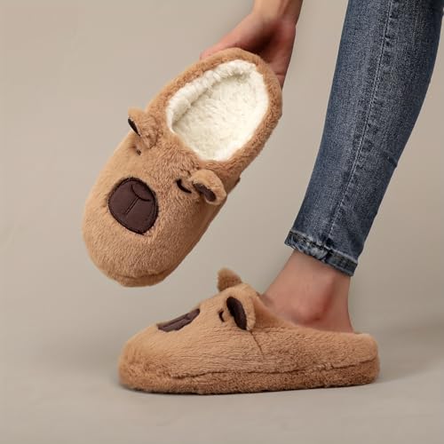 House Slippers for Women Men Memory Foam Slip on Anti-Skid Sole Bedroom Cloud Slippers Indoor Outdoor with Fur Lining3
