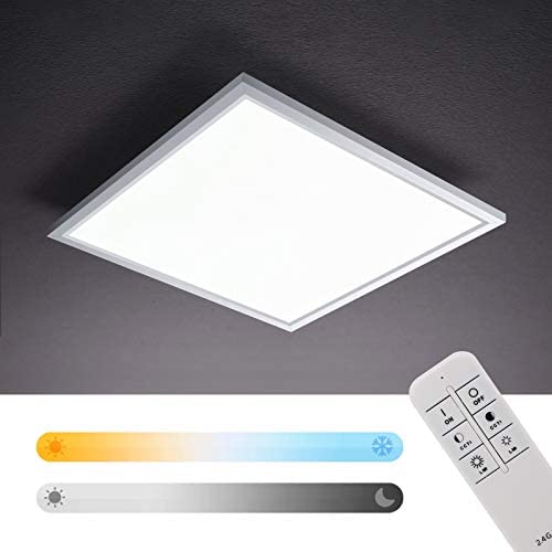 Preisvergleich Produktbild IMPTS Deckenlampe LED Dimmbar 40x40cm Deckenleuchte Lampen Flach Panel mit Fernbedienung, Einstellbare Farbtemperatur, 20W Deckenbeleuchtung für Wohnzimmer, Badezimmer, Küche, Schlafzimmer, Balkon